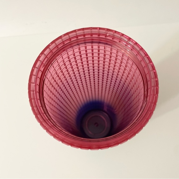 Starbucks Watermelon Pink Purple Gradient Ombre Grid 24oz Venti Tumbler - Picture 10 of 14